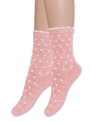 Носки Девочкам Para socks Розовый меланж Сердечки (фото 1)