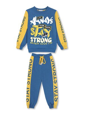 Костюм Мальчикам Bonito Серо-синий Надпись (фото 1)