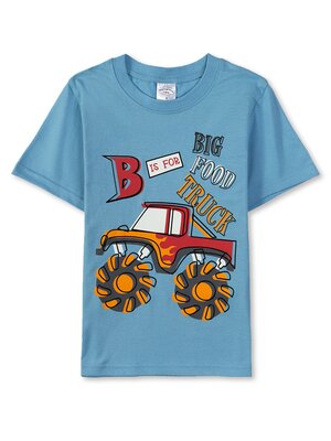 Футболка Мальчикам Узбекистан Синий светлый Монстртрак (фото 1)