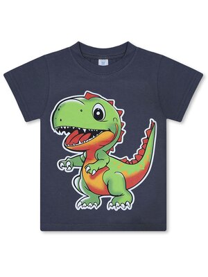 Футболка Мальчикам Bonito Серый тёмный Динозавр (фото 1)