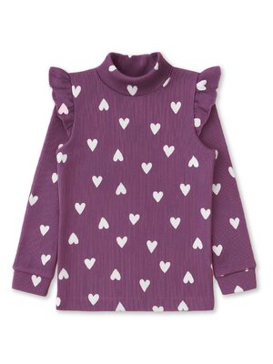 Водолазка Девочкам Юлала Лиловый Сердечки (фото 1)