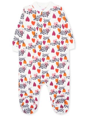 Комбинезон Новорождённым Юлала Молочный Сердечки (фото 1)