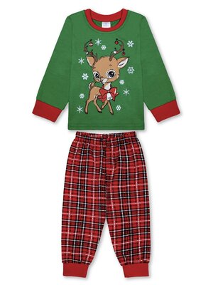 Пижама Мальчикам Bonito Зелёный; Красный Олень (фото 1)