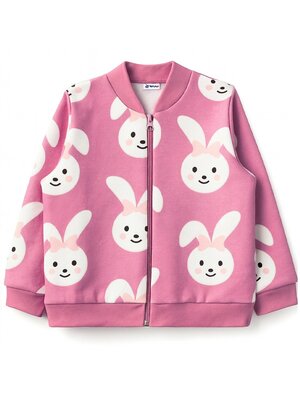 Толстовка Девочкам Юлала Розовый тёмный Зайки (фото 1)