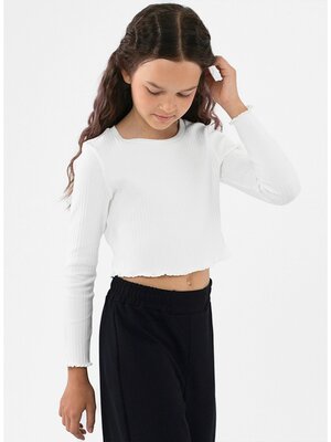 Топ Девочкам Юлала Белый Без рисунка (фото 1)