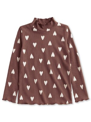 Водолазка Девочкам Юлала Коричневый Сердечки (фото 1)