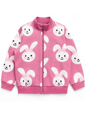 Толстовка Девочкам Юлала Розовый тёмный Зайки (фото 1)
