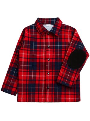 Рубашка Мальчикам Юлала Красный; Чернильный Клетка (фото 1)