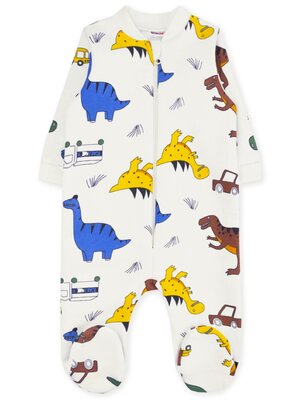 Комбинезон Новорождённым Юлала Молочный Динозаврики (фото 1)