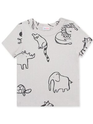 Футболка Новорождённым Юлала Серый Зверята (фото 1)