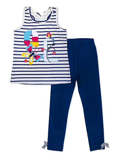 Комплект для девочки Девочкам Весёлый супер далматинец Чернильный Бабочки (фото 1)