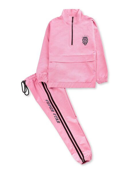 Костюм спортивный Девочкам Bonito Розовый светлый Без рисунка (фото 1)