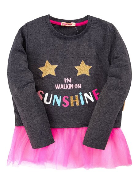 Кофточка для девочки Девочкам Bonito Графит Надпись (фото 1)