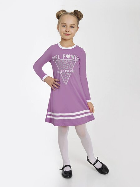 Платье для девочки Девочкам Ивашка Сиреневый Надпись (фото 1)
