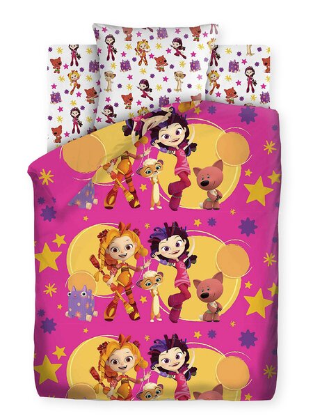 Комплект постельного белья Для дома Россия Белый; Малиновый Девочки (фото 1)