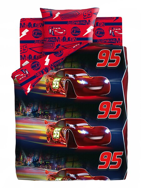 Комплект постельного белья Для дома Россия Красный; Синий тёмный Тачки (фото 1)