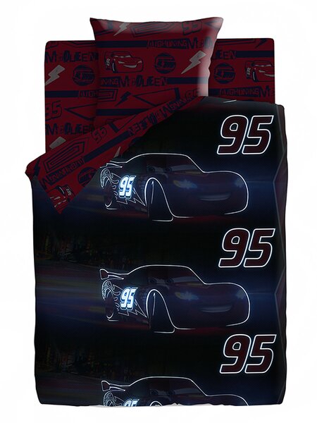 Комплект постельного белья Для дома Россия Красный; Синий тёмный Тачки (фото 2)