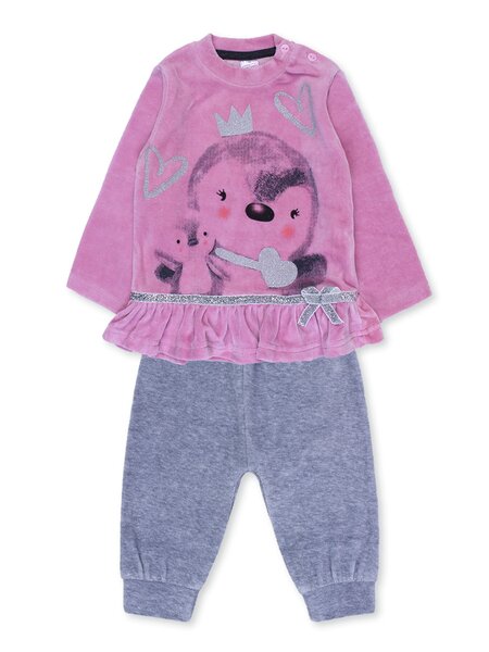 Комплект ясельный Новорождённым Bonito Розовый тёмный Ёжик (фото 1)