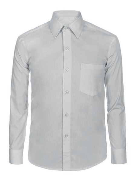 Рубашка для мальчика Мальчикам Китай Серый Без рисунка (фото 1)