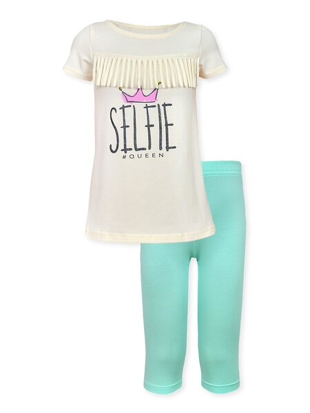 Комплект для девочки Девочкам Лунёва Молочный; Мятный Корона (фото 1)