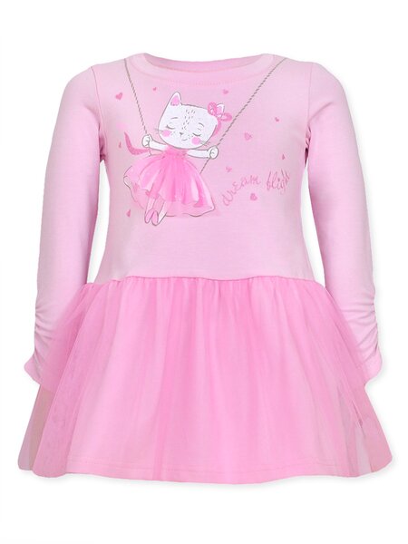Платье для девочки Девочкам Лунёва Розовый Кошка (фото 1)