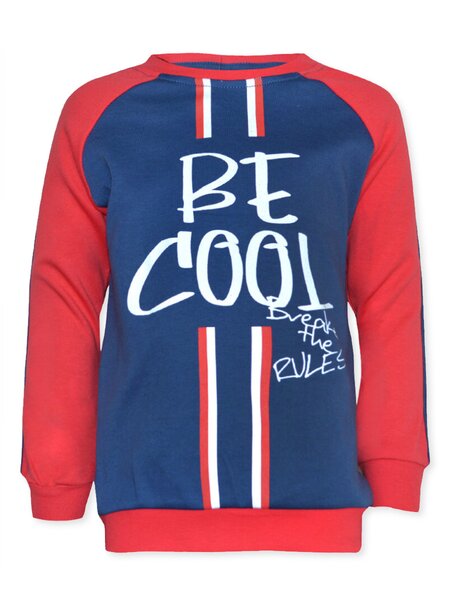 Джемпер для мальчика Мальчикам Baby style Синий тёмный; Красный Надпись (фото 1)