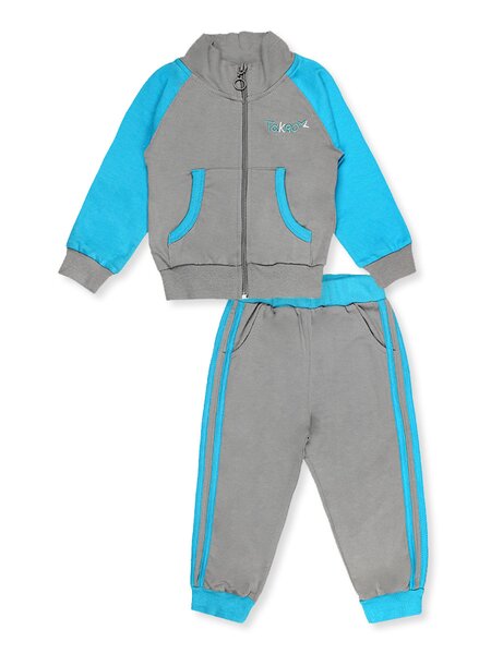 Костюм для мальчика Мальчикам Takro Серый; Голубой Надпись (фото 1)
