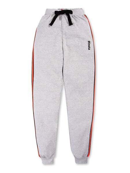 Штаны детские Мальчикам Jewel style Серый меланж; Красный Надпись (фото 1)