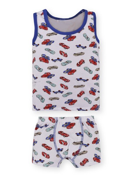 Комплект для мальчика Мальчикам Bonito Белый Машины (фото 1)