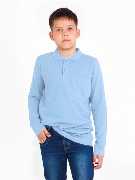 Поло для мальчика Мальчикам Bonito Голубой Без рисунка (фото 1)