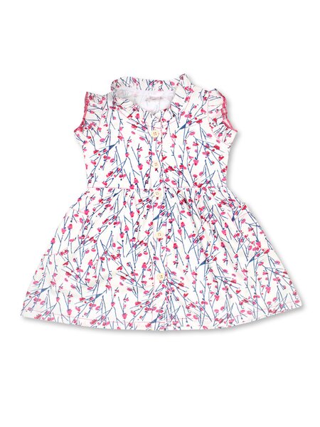 Платье для девочки Девочкам Bonito Белый; Красный Цветы (фото 1)
