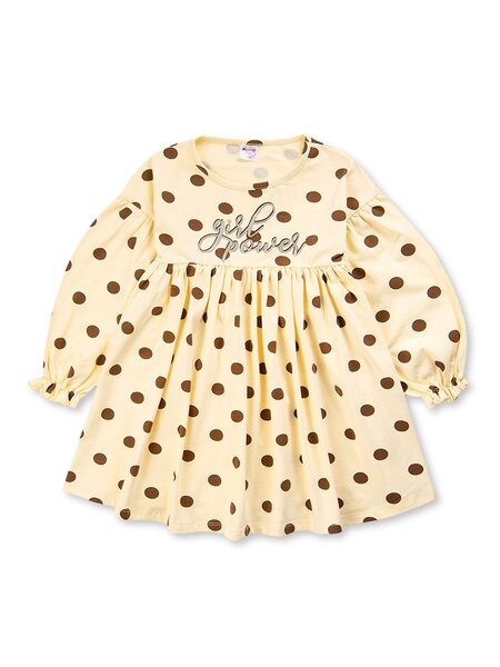 Платье для девочки Девочкам Bonito Бежевый светлый Горох (фото 1)