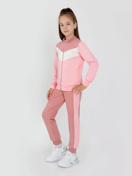 Костюм спортивный Девочкам Ивашка Розовый светлый Полоски (фото 1)