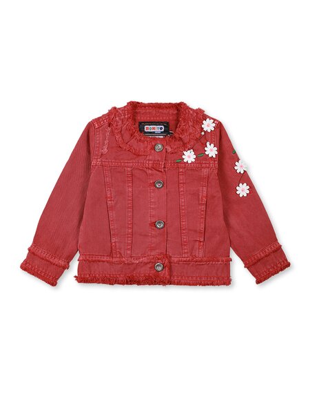 Пиджак для девочки Девочкам Bonito Бордовый Цветы (фото 1)