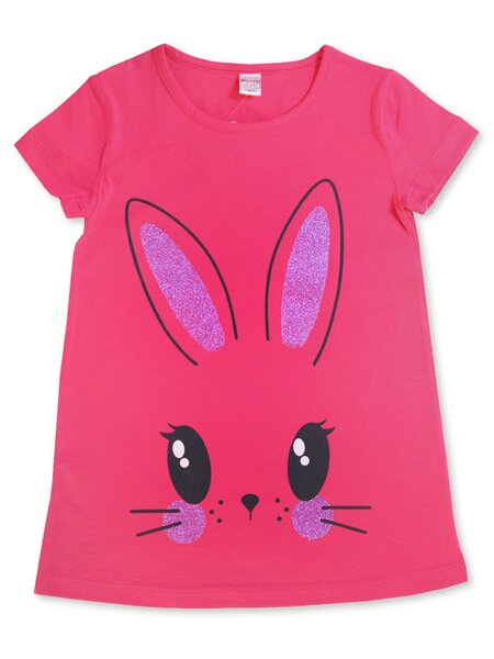 Сорочка для девочки Девочкам Bonito Малиновый Зайка (фото 1)