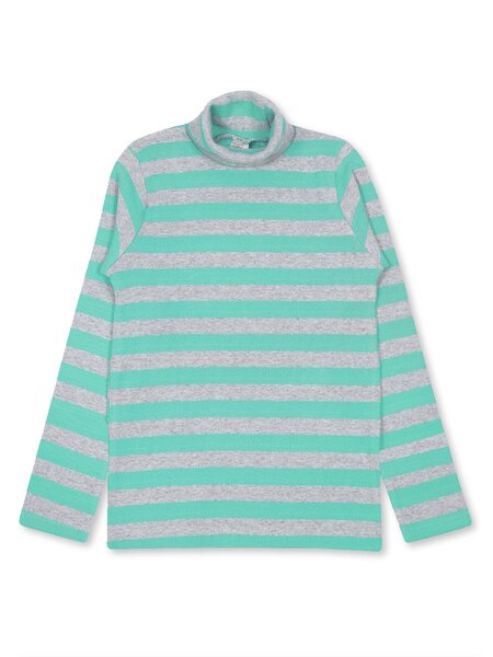 Водолазка детская Девочкам Bonito Мятный; Серый меланж Полоски (фото 1)
