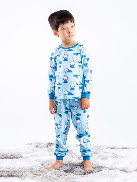Пижама для мальчика Мальчикам Le&lo Голубой Зайки (фото 1)