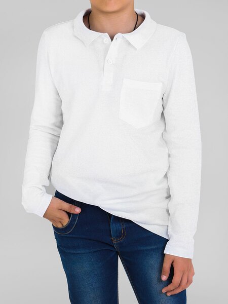 Поло для мальчика Мальчикам Bonito Белый Без рисунка (фото 1)