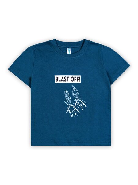 Футболка для мальчика Мальчикам Takro Серо-синий Ракета (фото 1)