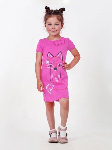 Платье для девочки Девочкам Юлала Розовый тёмный Лисичка (фото 1)