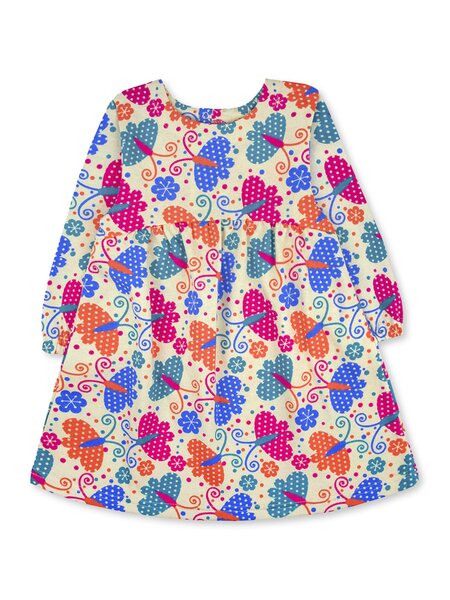 Платье для девочки Девочкам Юлала Бежевый Бабочки (фото 1)