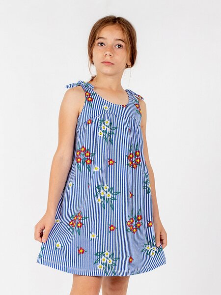 Сарафан для девочки Девочкам Юлала Синий; Белый Цветы (фото 1)