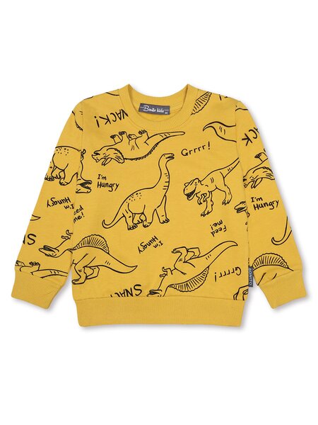 Джемпер Мальчикам Bonito Горчичный Динозаврики (фото 1)