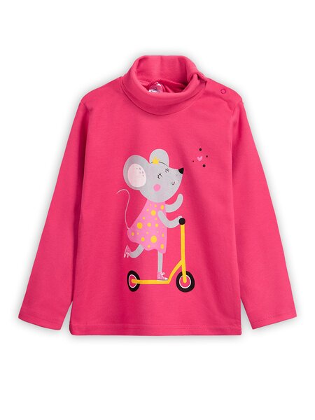 Водолазка для девочки Девочкам Bonito Коралловый Мышка (фото 1)