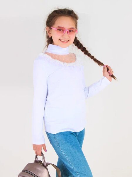 Водолазка для девочки Девочкам Bonito Белый Кружево (фото 1)