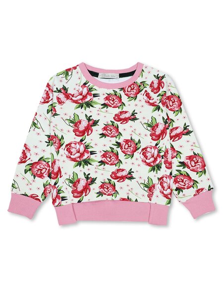 Джемпер Девочкам Bonito Молочный Цветы (фото 1)