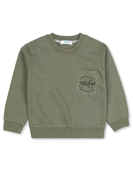 Джемпер для мальчика Мальчикам Takro Хаки Машина (фото 1)