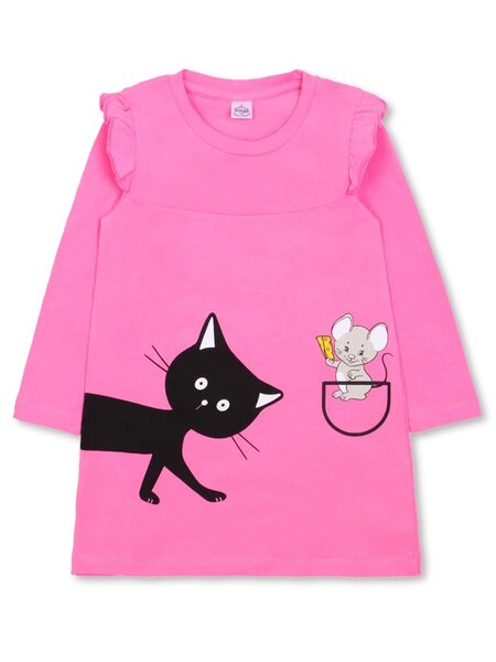Платье Девочкам Bonito Розовый Котик (фото 1)