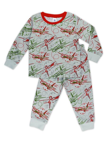 Пижама для мальчика Мальчикам Elephant kids Хаки светлый Самолёты (фото 1)