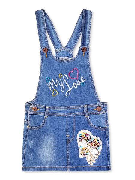 Сарафан Девочкам Bonito Синий Сердце (фото 1)